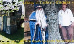Merlin, sa cabane, et l'arbre Euchêne